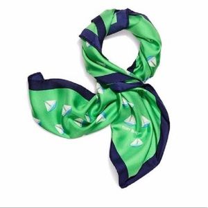 Tory Burch Ahoy Silk Green Neckerchief